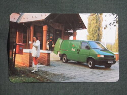Kártyanaptár,Pécs Posta,Volkswagen Transporter autó, 1994   (9)