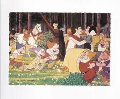 M:012 Hófehérke és a hét törpe rajzfilm mese  képeslap "Képzőművészeti Alap", Walt Disney