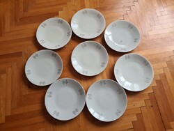 Zsolnay vintage porcelán tányérok ritka mintával 8 ldb apos 3 db mély tányér