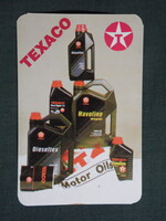 Kártyanaptár,Texaco motor olaj,benzinkút,mintabolt,Pécs, 1994   (9)