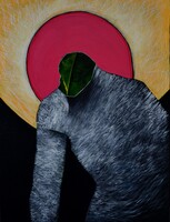 Vinkó Leó - Szent 121 x 91 cm akril, olaj, olajpasztell, farost
