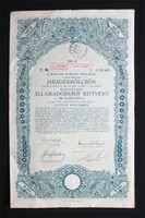 Államadóssági kötvény járadékkölcsön 100 korona 1917 november 6%