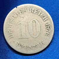 1876.  Deutsches Reich, 10 pfennig . (1206)