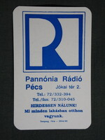 Kártyanaptár,Pannónia Rádió,Pécs, 1994   (9)