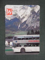 Kártyanaptár,Personal Tours,west Travel,Békéscsaba,Budapest,autóbusz, 1994   (9)