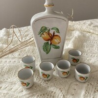 Vitrin állapotú, sosem használt! - Alföldi porcelán barackos kupicás szett