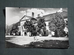 Képeslap,Sátoraljaújhely,városháza,utca látkép részlet, 1959-