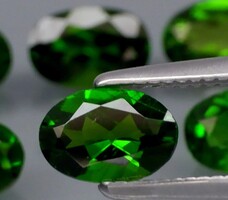 Természetes orosz tsavorit gránát drágakövek 6x4 mm Garanciális!!!