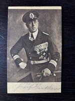 I. Világháborús aláírt képeslap Georg Graf von Luckner