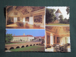 Képeslap,Sárvár,mozaik,Nádasdy-várkastély látkép,részlet, 1986-