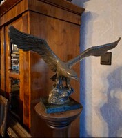 Antik bronz hatalmas Turul szobor!