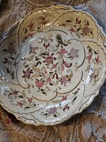 Zsolnay kézzel festett falitányér 30 cm átmérőjű