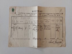Régi irat 1938 Kivonat Mezőberény
