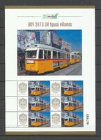 35/1   Személyes bélyeg Magyarország  BKV 3873 UV  típusú villamos 1956-os különjárat