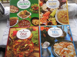 4 db együtt  Négy évszak ételei az Aranysárkány vendéglőben: Tavasz, Tél, Nyár, Ősz (4 kötet)