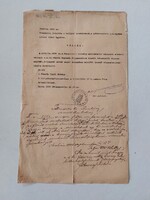 Régi irat 1906 Végzés