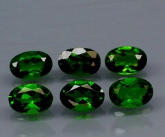 Természetes orosz tsavorit gránát drágakövek 6x4 mm Garanciális!!!