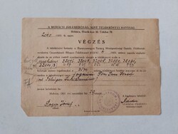 Régi irat 1951 végzés