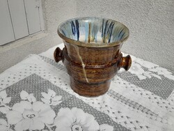 1,-Ft Hatalmas Zsolnay ritka pezsgős vödör csurgatott mázas