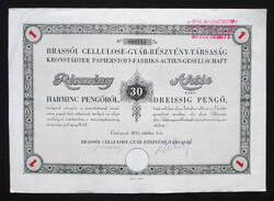 Brassói Cellulose (Cellulóz) Gyár részvény 30 pengő 1935 (ROU)