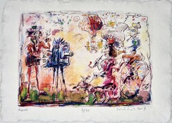 Tóth Ernő - Régi idők 26,5 x 36,5 cm computerprint, merített papír