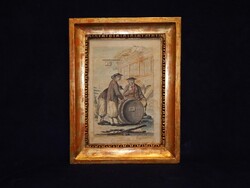 Steel print made in 1774 by Christian von Mechel (1737 - 1817): The Three Bacchus
