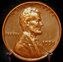 Amerikai Egyesült Államok 1 cent, 1955, Verdejel nélkül C06D3