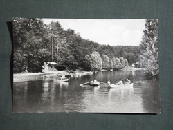 Postcard, sikonda, detail of a view of a boating lake, 1963-