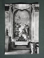 Képeslap,Sümeg,Róm. kat. templom,oltár látkép részlet, 1969-