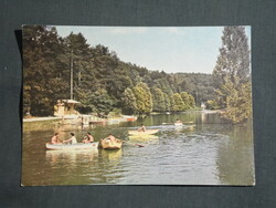 Postcard, sikonda, detail of a view of a boating lake, 1963-