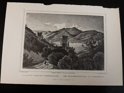 Salamon tornya Visegrádon - Hunfalvy - Rohbock acélmetszet, reprint