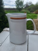 Alföldi porcelán_vizeskancsó_narancs barna csíkos