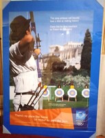 50 cm x70 cm Framed poster of the 2004 Athens Olypics. Great for collectors