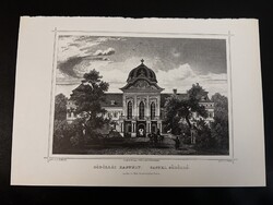 A gödöllői kastély - Hunfalvy - Rohbock acélmetszet, reprint