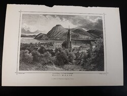 Nagymaros - Hunfalvy - Rohbock acélmetszet, reprint