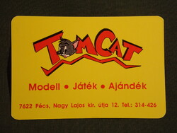 Kártyanaptár,Tomcat,modell,játék,ajándék üzlet,Pécs,1996   (9)