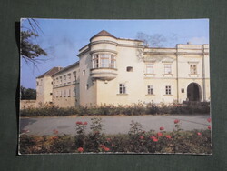 Képeslap,Sárospatak,Rákóczi vár,Lorántffy szárny látkép részlet, 1989-
