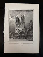 A fóti szentegyház - Hunfalvy - Rohbock acélmetszet, reprint