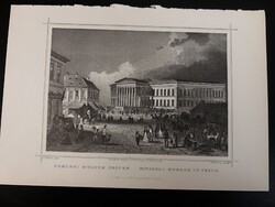 A Nemzeti Múzeum Pesten - Hunfalvy - Rohbock acélmetszet, reprint