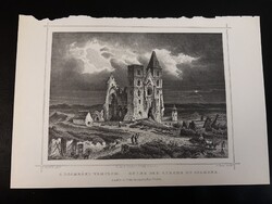 A zsámbéki templom - Hunfalvy - Rohbock acélmetszet, reprint
