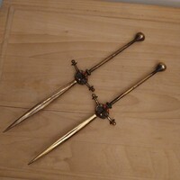 Muharos Lajos iparművészeti bronz levélbontó kés