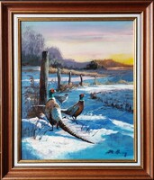 Adilov Alim: Csendes téli reggel – 50x40 cm, olaj-vászon festmény