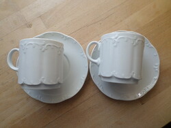 2 db Rosenthal MONBIJOU fehér porcelán bögre szett
