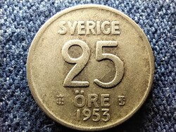Svédország VI. Gusztáv Adolf (1950-1973) .400 ezüst 25 Öre 1953 TS
