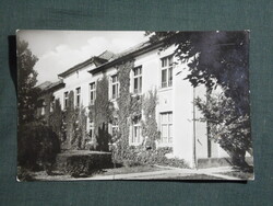 Képeslap,Szeghalom,Gimnázium látkép,részlet, 1963-