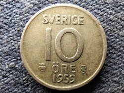 Svédország VI. Gusztáv Adolf (1950-1973) .400 ezüst 10 Öre 1959 TS