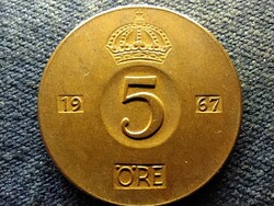 Svédország VI. Gusztáv Adolf (1950-1973) 5 Öre 1967 U