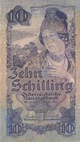 10 schilling 1933 Ausztria Restaurált