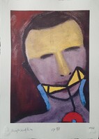 Fe Lugossy László  - Szájherflis  33,5 x 23,5 cm computer print, merített papír