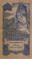 10 schilling 1945 Ausztria 5 jegyű sorszám 6.